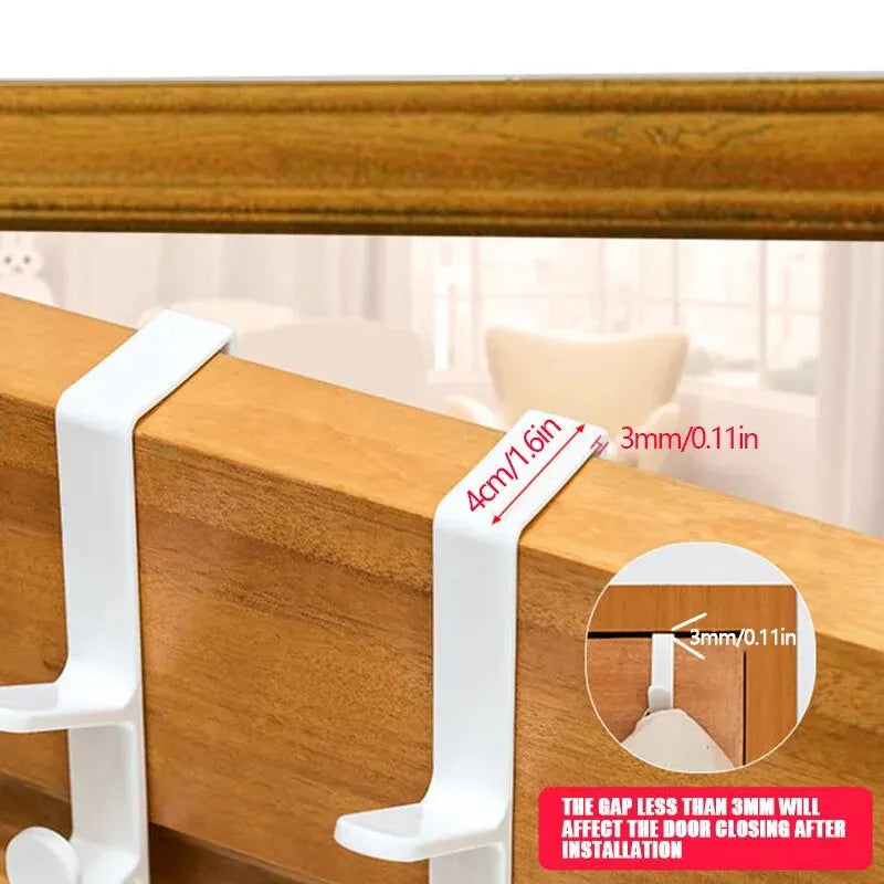 Over-the-Door Hanging Rack for Bags, Hats and Jackets, Single ABS Plastic Bedroom Storage Organizer in White, Black or Brown with 27 x 4.5cm Size Reference