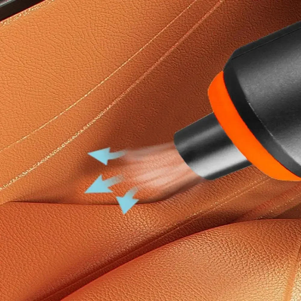 Black Mini Cordless Car Vacuum Cleaner with USB Charging, Listed 1200mAh Battery and 9000Pa Suction Reference for Vehicle Interior and Household Spot Cleaning