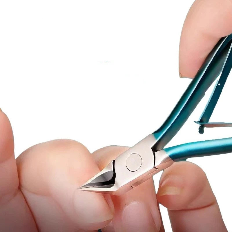 Toenail Nipper, Manual Pedicure Tool with Stainless Steel Reference in Blue, Black or Silver Color and Selected Lifter Sets for Adult Personal Nail Grooming