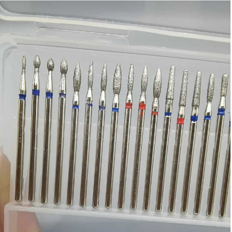 Diamond Grinding Head Set, 30-Piece Alloy Nail Drill Bit Reference with A or B Options for Compatible Rotary Tool Grinding and Polishing Projects