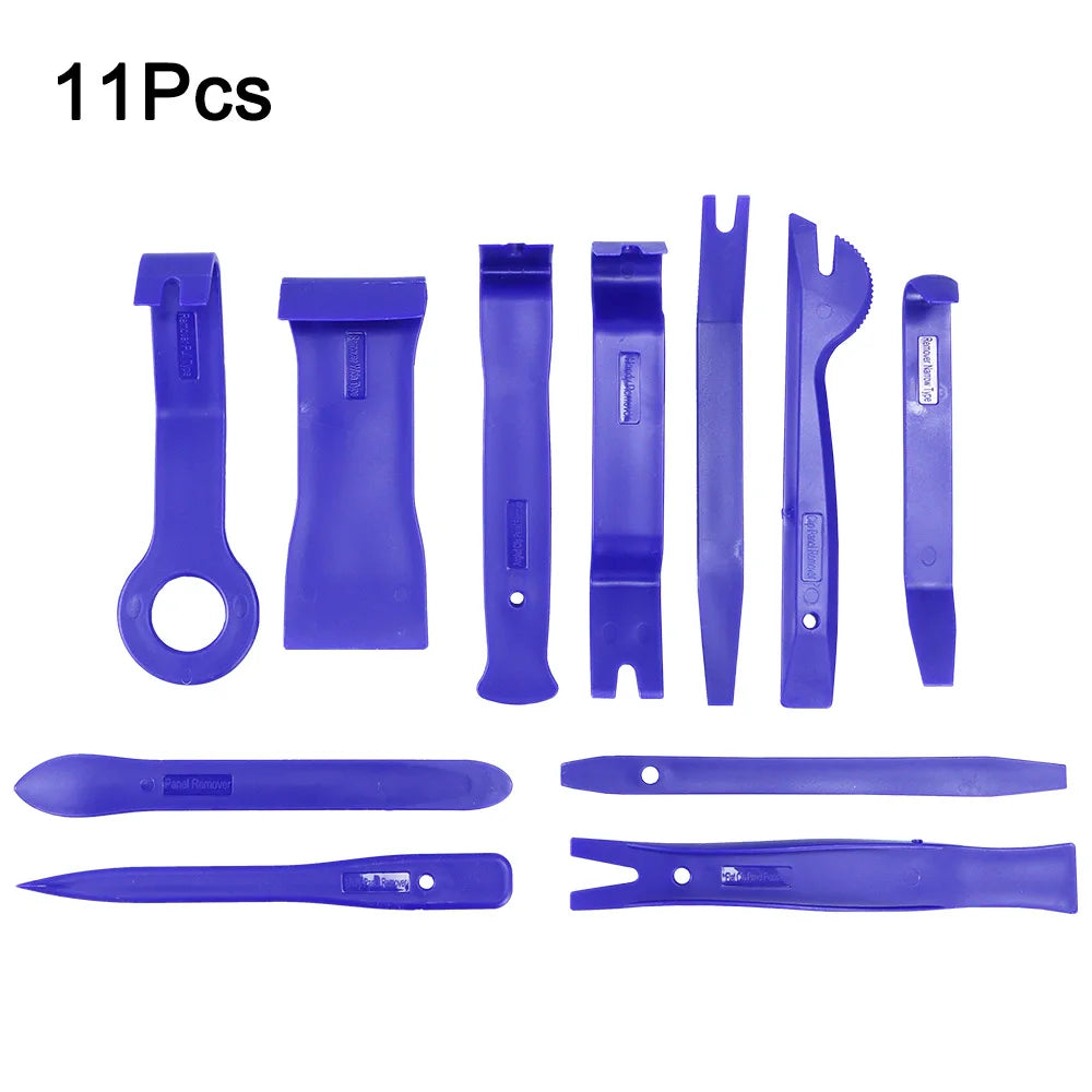 Car Trim Removal Tools with Red or Blue 5, 11 and 12-Piece Kit Options plus Separate Pliers, Manual Accessories for Door Panels, Clips and Dashboard Trim