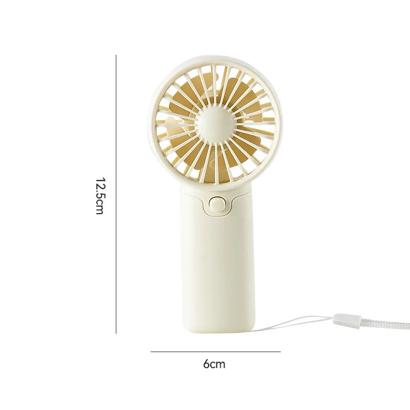 Pocket Handheld Fan with Listed AA Battery Power, Lightweight Mini Personal Airflow Fan in White, Green or Pink Without Batteries for Daily Carry
