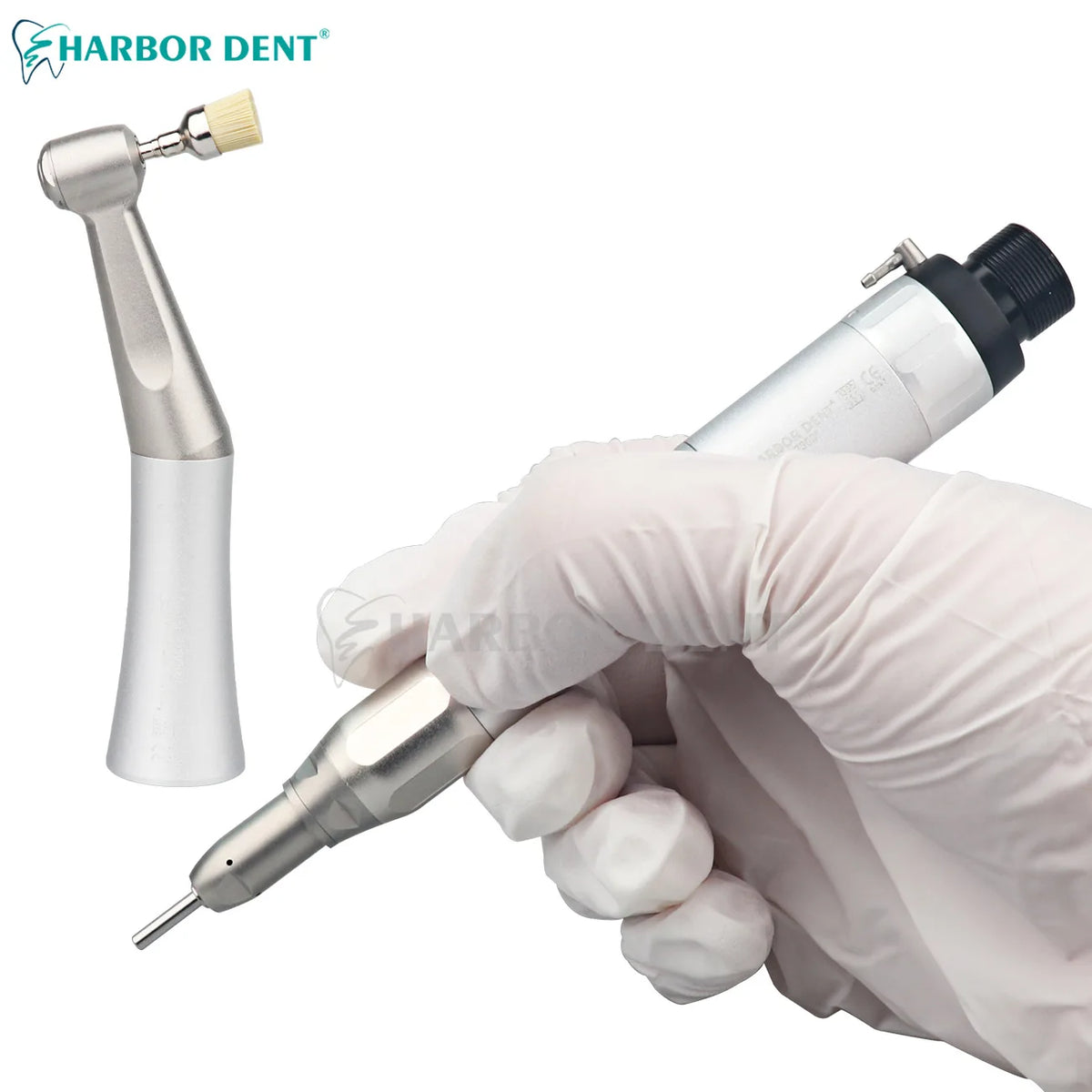 Dental Air Motor and Low Speed Handpiece Options, 2 or 4 Hole Motor, Contra Angle or Straight Attachment Selections for Professional Polishing Equipment
