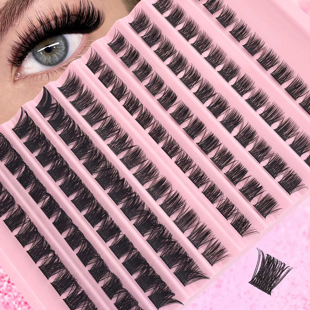 D Curl Lash Clusters, Reusable False Eyelashes with 8–16mm Mixed Lengths, 0.07mm Thickness and Soft Lightweight Bands in G01, A01 or A02 Styles
