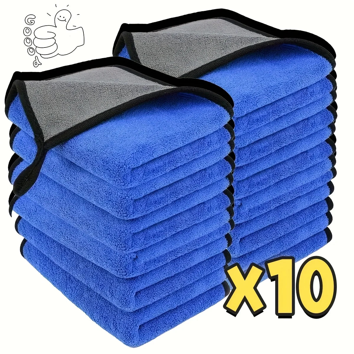 Auto Detailing Microfiber Towels, Car Washing and Drying Cloths in 1, 3, 5, 6 or 10-Piece Options for Routine Vehicle Care and Father's Day Gift Ideas