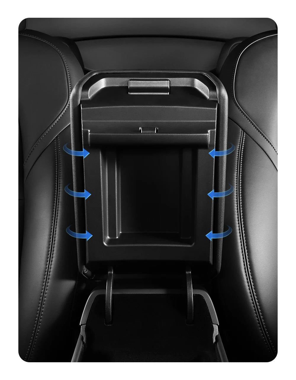 Center Console Armrest Cover with TPE and TPU Material Options, Stripe and Wavy Grain Styling for Select Tesla Model 3 Highland and Model Y Juniper Interiors