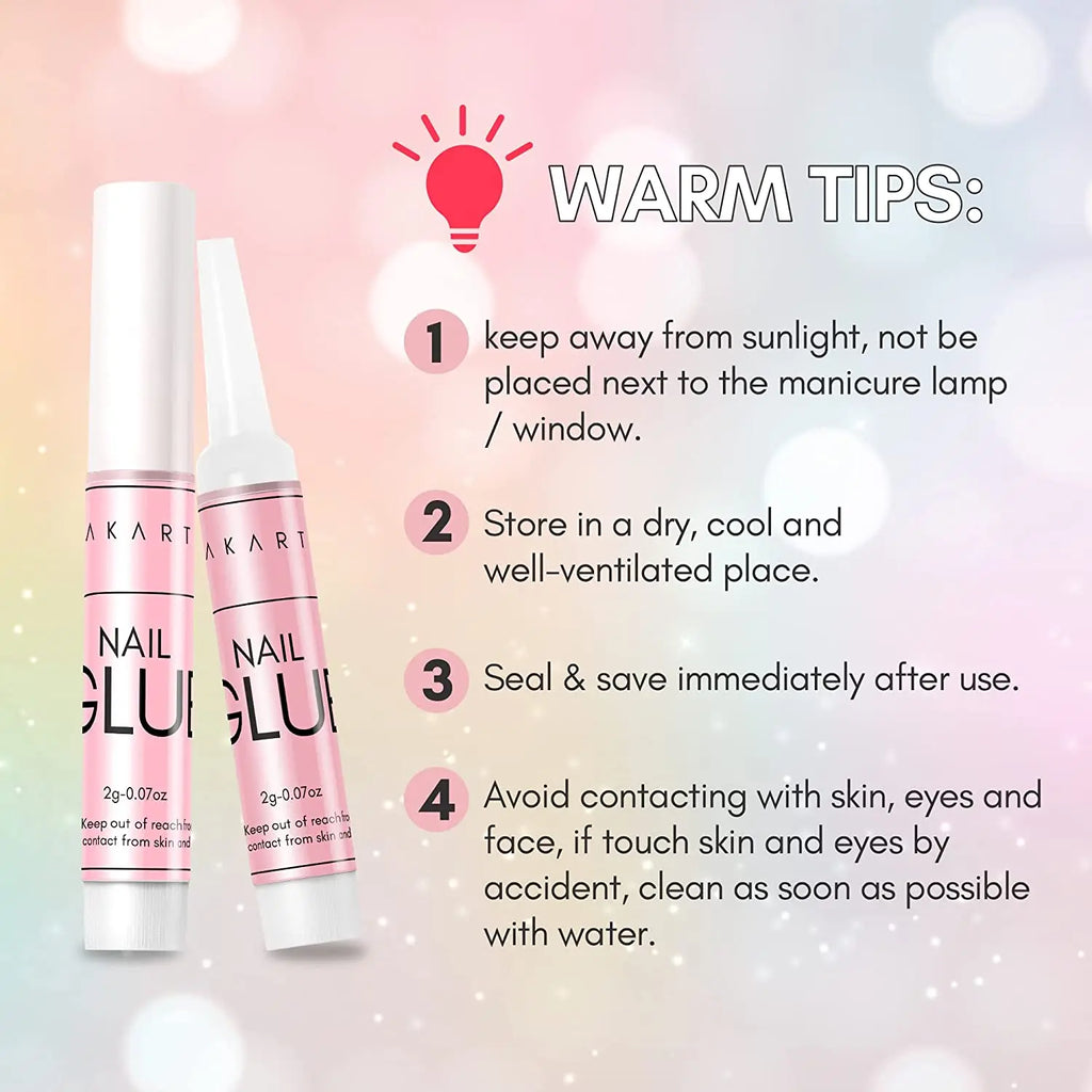 Press-On Nail Glue and Remover Options by Makartt, 10ml, 30ml or 50ml Remover Choices with Separate Liquid Adhesive Packs and Solid UV-Cured Gel Selection