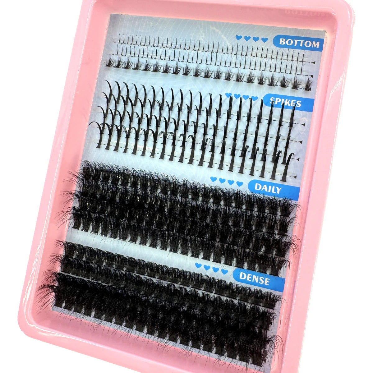Multi-Row Lash Clusters and Spikes with Manga Style Options, 14, 15, 16 and 30-Row Labels Across 22 Selections for Adult Creative Eye Makeup Looks