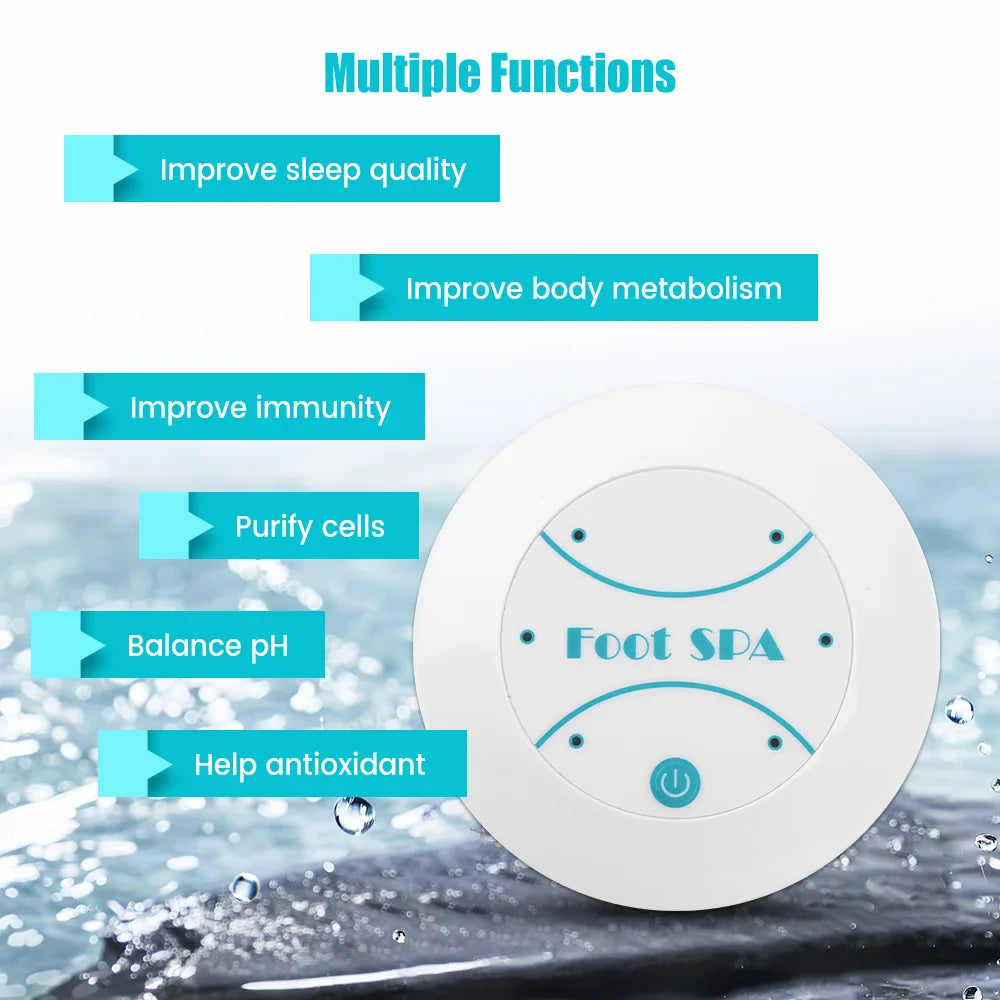 Ionic Foot Bath Machine with Basin, Electric Foot Spa Set with 30-Minute Cycle, Indicator Lights and US, EU, UK or AU Plug Options for Home Foot Care