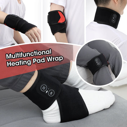 Wearable Red Light Heating Wrap Options for Wrist, Neck, Ankle and Hip, Adjustable Warmth with Model-Specific LED, Vibration and Power Features
