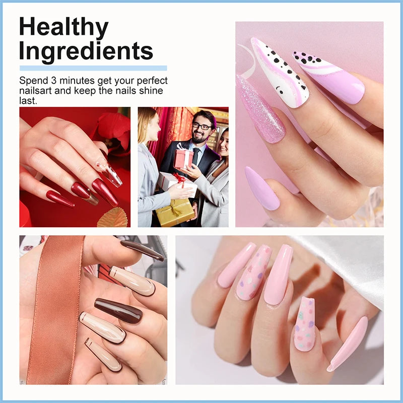 18-Color Gel Nail Polish Kit by LNWPYH with Three Extension Gel Colors, Base and Top Coats, UV LED Lamp and Nail Drill Reference for Adult Manicure Designs