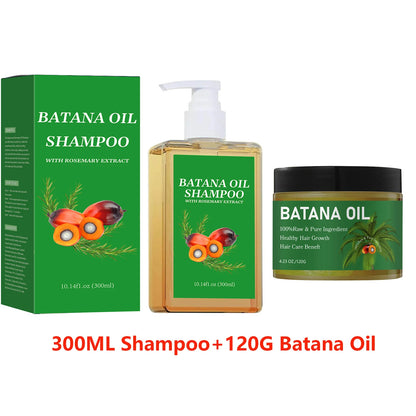 Batana Oil Shampoo Set with Listed Hair Oil, Rosemary Leaf Oil Shampoo Formula for Everyday Cleansing and Cosmetic Hair Conditioning at Home