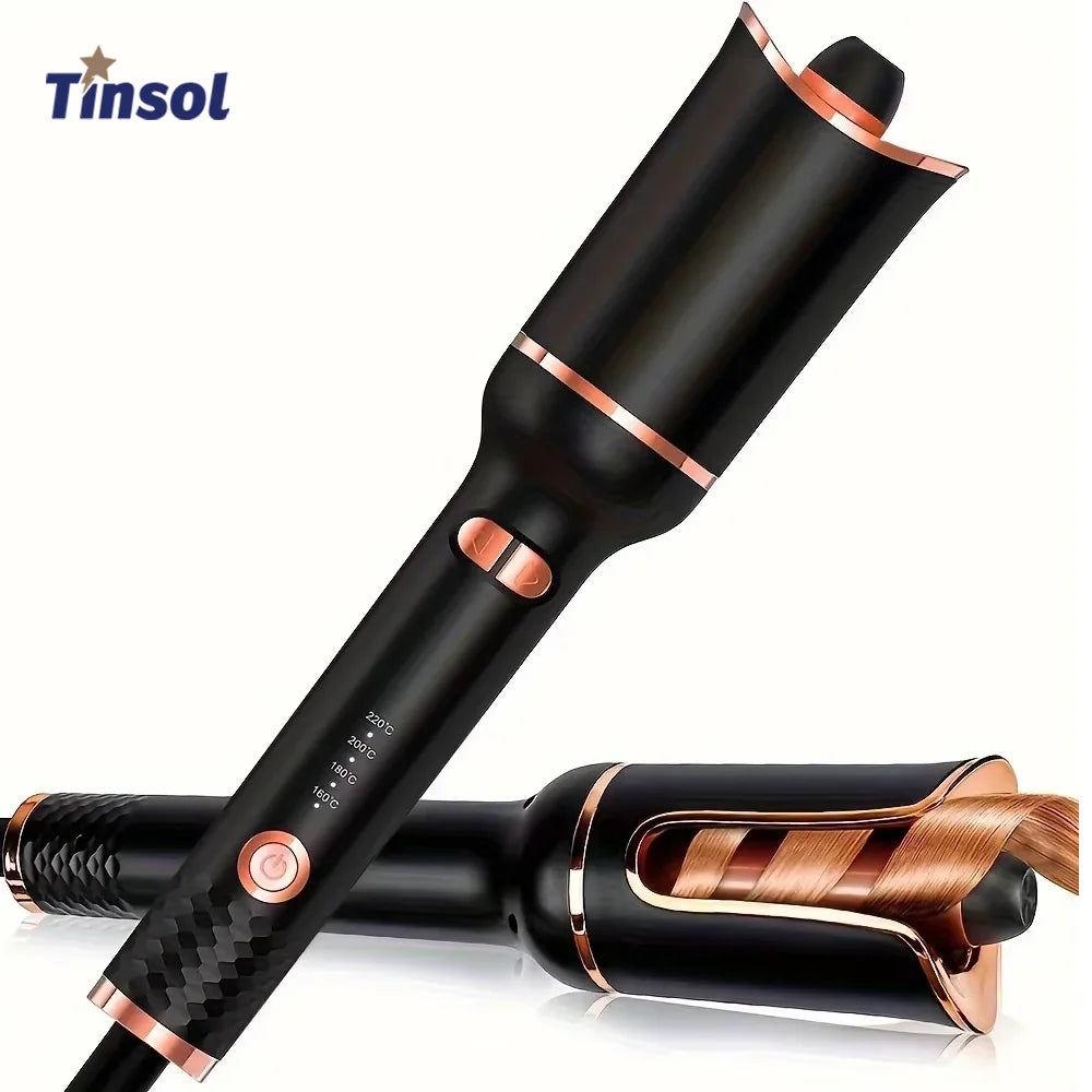 Plug-In Automatic Hair Curler with Listed 34W Power, Tourmaline Ceramic Heat Conductor, Three Temperature Settings and 2-Meter Cable with Box and Plug Options