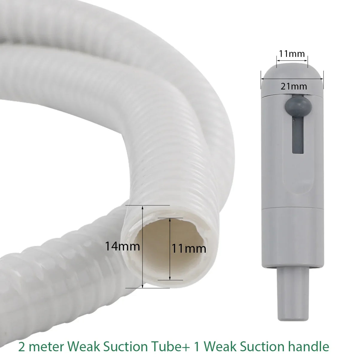 Dental Suction Tubing for Chair Unit Equipment, Strong or Weak Suction Set Labels and Separate 2m Hose Options for Professional Compatibility Review
