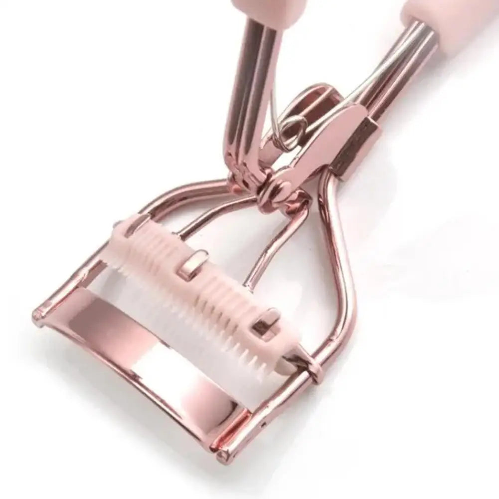 Pink Eyelash Curler with Comb, Curved-Frame Manual Lash Styling Tool in Listed 11 x 3.5cm Size for Adult Everyday Makeup and Personal Beauty Kits