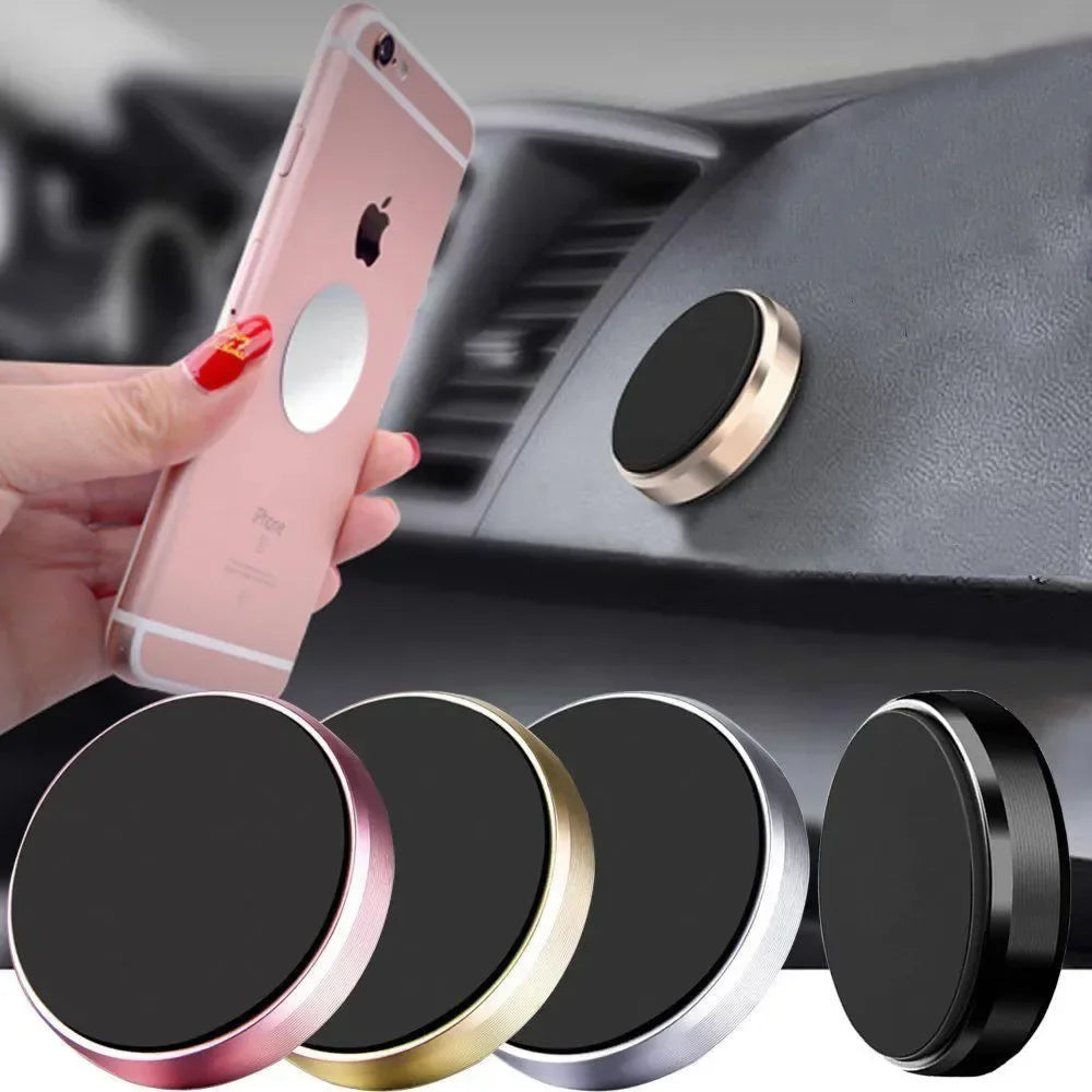 Magnetic Car Phone Holder with Fixed or 360-Degree Rotating Model Options, Dashboard and Wall Mounting References in Black, Silver, Gold and Rose Gold