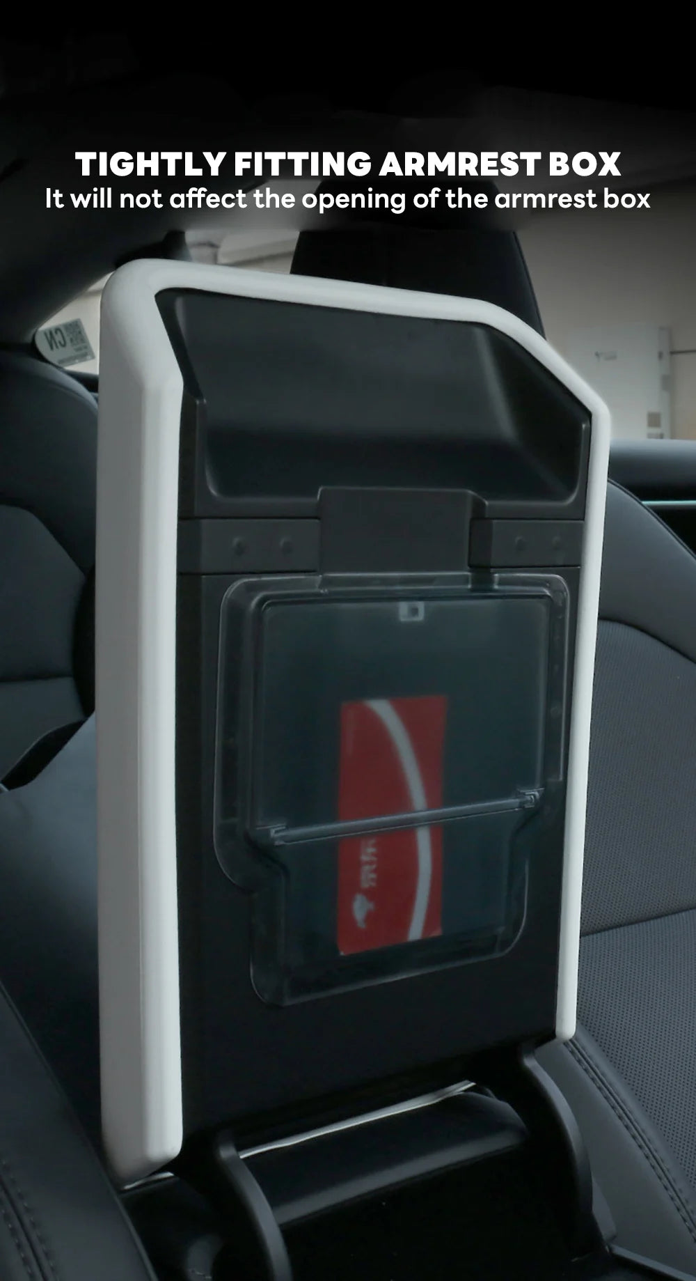 TPE Center Console Armrest Cover by TEKSY for Listed Tesla Model 3 Highland 2024–2026 and Model Y Juniper 2025–2026, Black, White and NEW Version Options