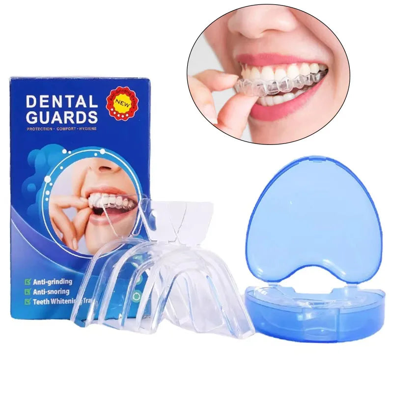 EVA Thermoplastic Dental Trays, Transparent Braces-Style Oral Appliances with Eight A-H Option Labels for Professional Dental Suitability and Fit Review