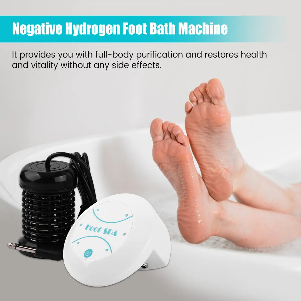 Ionic Foot Bath Machine with Basin, Electric Foot Spa Set with 30-Minute Cycle, Indicator Lights and US, EU, UK or AU Plug Options for Home Foot Care
