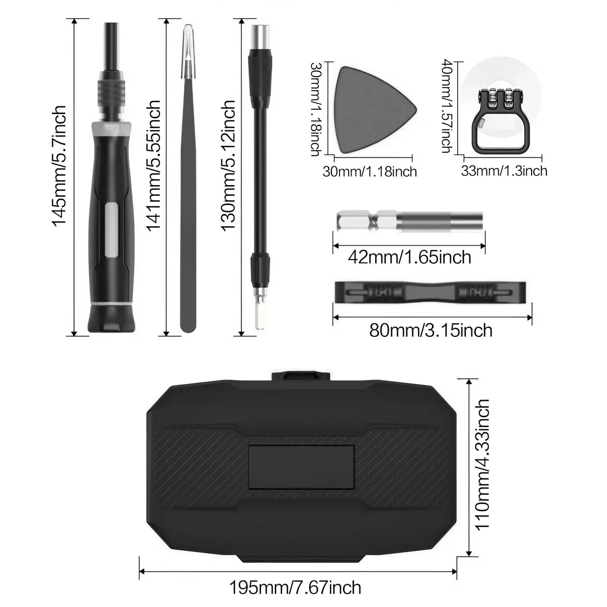 Precision Screwdriver Repair Kit, 25-in-1 or 152-in-1 CRV Steel Bit Set with Torx Options for Compatible Laptop, Computer and Small Electronics Projects