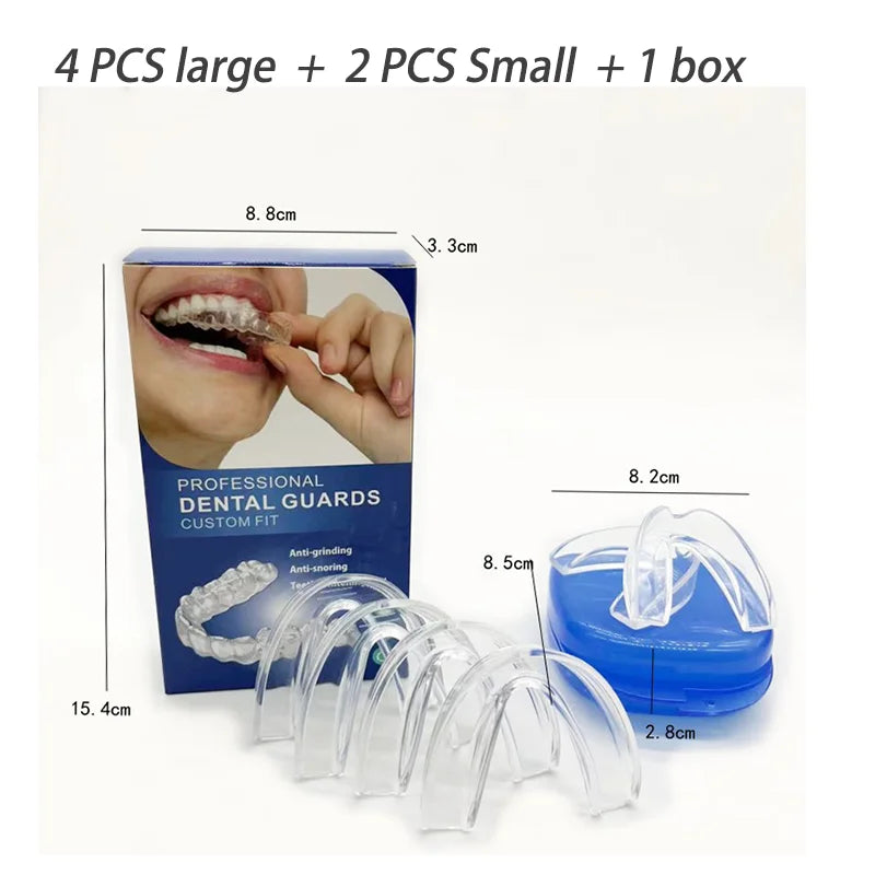 EVA Thermoplastic Dental Trays, Transparent Braces-Style Oral Appliances with Eight A-H Option Labels for Professional Dental Suitability and Fit Review