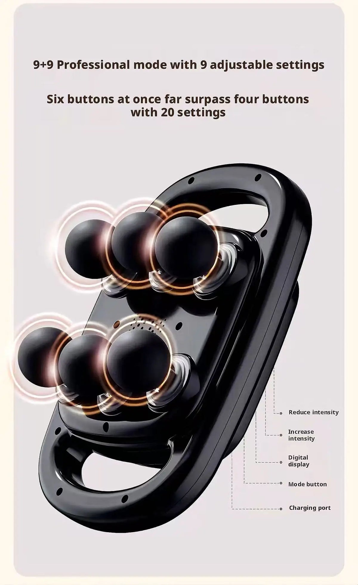 Six-Head Oscillating Massage Gun in Black, Portable Personal-Care Muscle Massager for Manufacturer-Approved At-Home Relaxation and Adult Gift Ideas