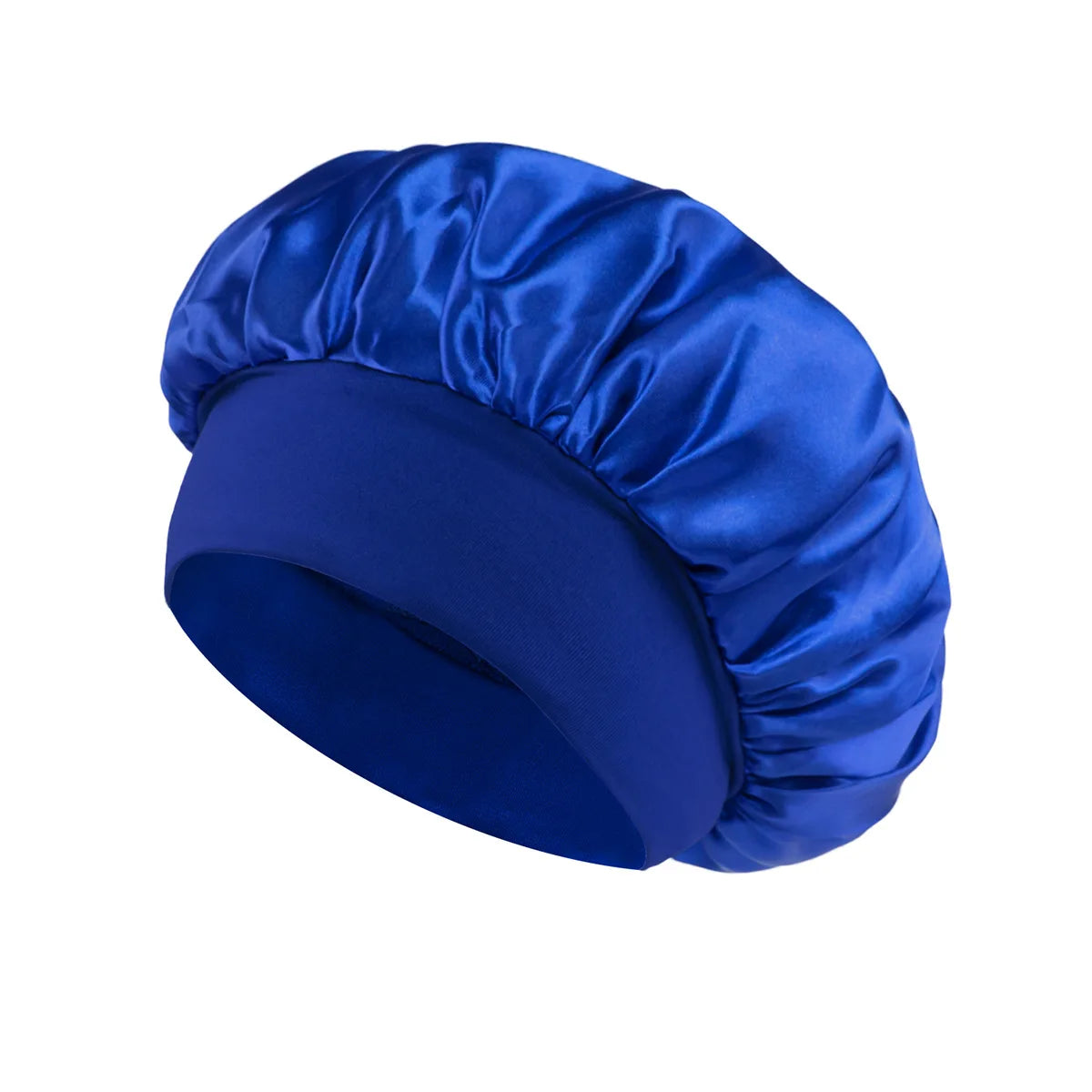 Satin Hair Bonnet with Wide Elastic Band, Single Sleep Cap in Thirteen Colors for Long or Short Hair, Nighttime Routines, Makeup and Face Washing