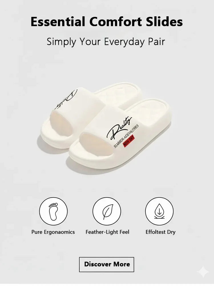EVA House Slippers in Black or White with Five Size Labels from 36-37 to 44-45 for Women's and Men's Casual Home Footwear Selection