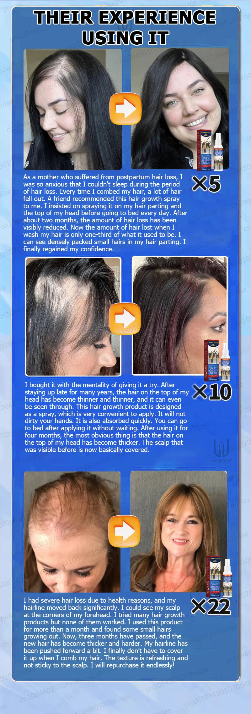 Hair Water Spray with Vitamin C Reference, Single-Piece and Promotional Purchase Labels for Label-Guided At-Home Hair Care and Personal Grooming