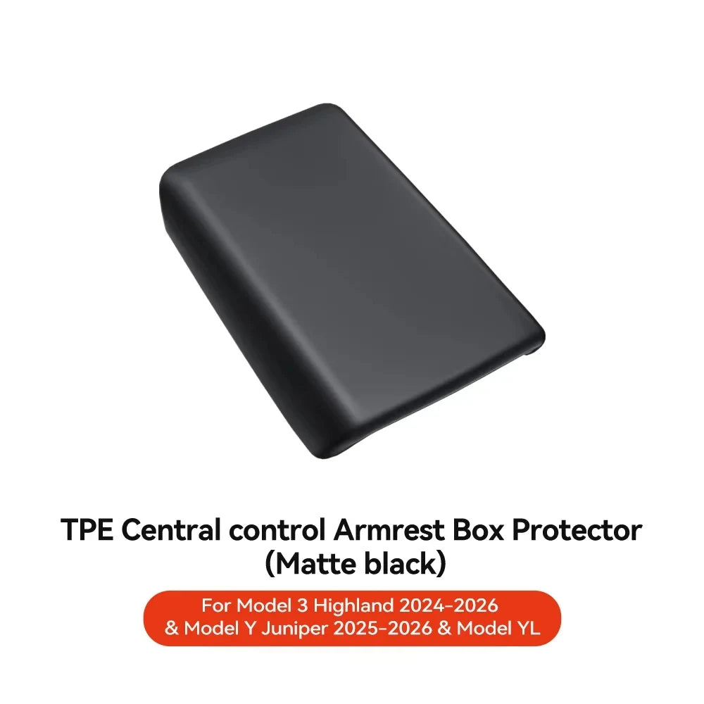 Center Console Armrest Cover with TPE and TPU Material Options, Stripe and Wavy Grain Styling for Select Tesla Model 3 Highland and Model Y Juniper Interiors