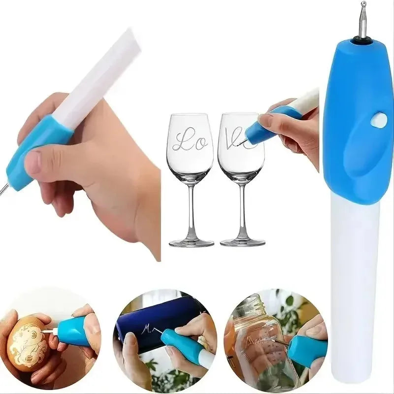 Wireless Engraving Pen, Mini Electric Engraver Tool with Precision Tip for Metal, Glass, Wood and Plastic, Portable Etching Pen for DIY Crafts, Jewelry, Gifts and Name Writing