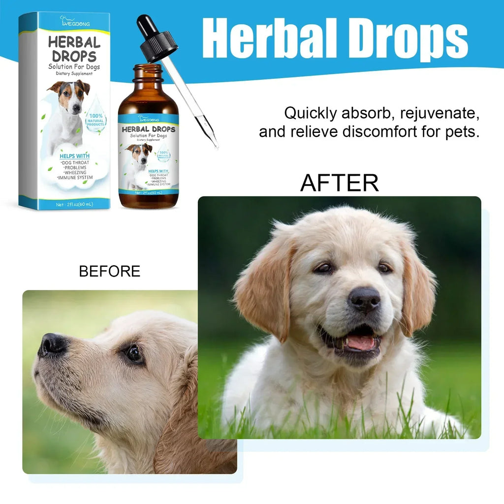 Yegbong Pet Drops, Listed 60ml Boxed Liquid Format with Single-Unit and Multi-Unit Option Labels, Ingredient and Veterinary Suitability Review Required Before Use