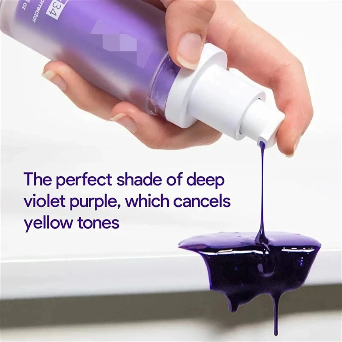 V34 Purple Toothpaste Serum with Color-Correcting Concept, 1-Piece, 2-Piece or Seven-Piece Box Options for Label-Guided Adult Oral Care Routines