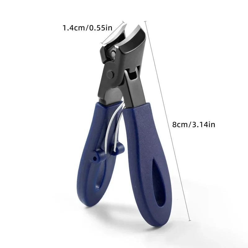 Anti-Splash Nail Trimmer for Adults, Manual Nail Clipper for Everyday Home Manicure and Personal Grooming in A-Green, A-Black or B-Blue