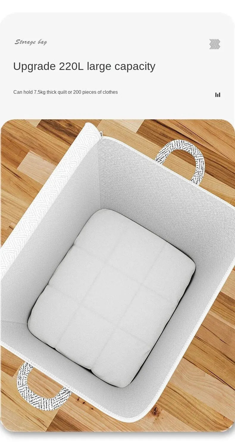 Non-Woven Quilt Storage Bag with Zipper Closure, Single Closet Organizer in 30L, 110L, 150L or 220L Options for Bedding, Clothing and Household Toys