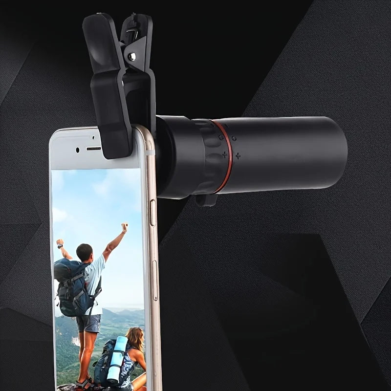 Compact Monocular Telescope for Bird Watching, Travel, Hiking and Concert Viewing, Portable Single-Eyepiece Scope with Standard or Phone Clip Selection