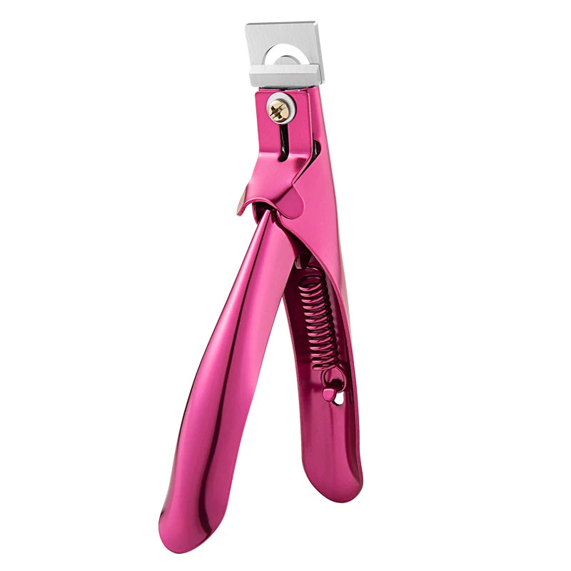 Nail Tip Cutter with Stainless Steel Construction and Straight-Edge Trimming Design for Compatible Acrylic and Artificial Tips, Four Color Options