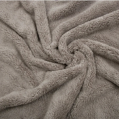 Car Drying Microfiber Towel 60 x 40cm, Single Absorbent Polyester Cleaning Cloth with Double-Sided Coral Fleece Texture for Auto Detailing and Window Care