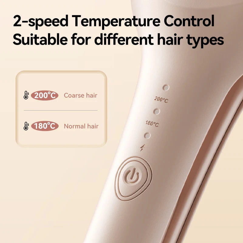 40mm Hair Waver in Beige, Corded Ceramic-Coated Wave Styling Iron with Listed Adjustable Heat, Regional Plug Choices and Without-Box Packaging Option