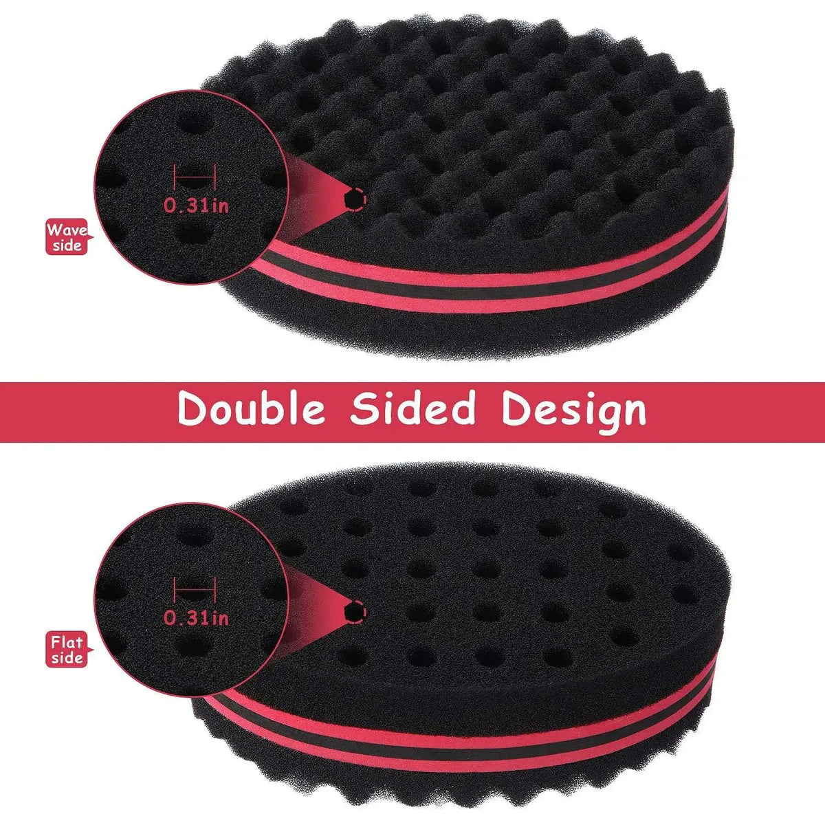Hair Twisting Sponge Set for Men and Women, Curling Combs and Styling Tools for Textured Hair Grooming with Ten Coded Style Options