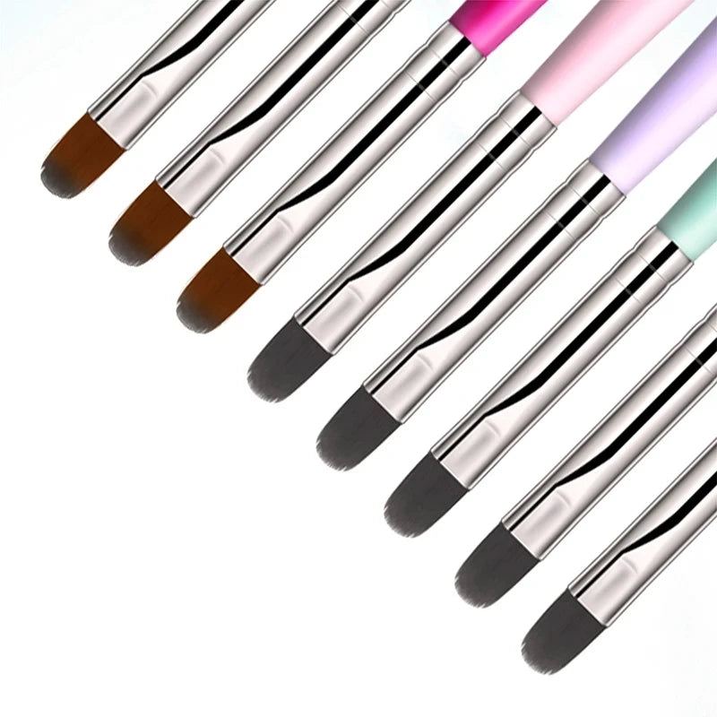 Nail Art Painting Brush Pen Options for UV Gel, Acrylic and Builder Gel Application, Six Numbered Selections for Pattern Detailing and DIY Manicure
