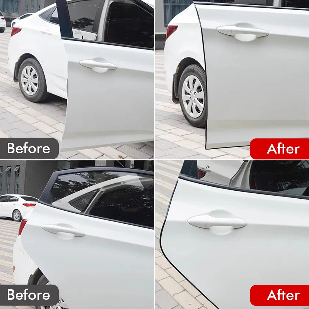 Transparent Car Door Edge Strip with Listed 5-Meter Length and PVC Material, Adhesive Vehicle Trim for Compatible Door Edges and Exterior Styling