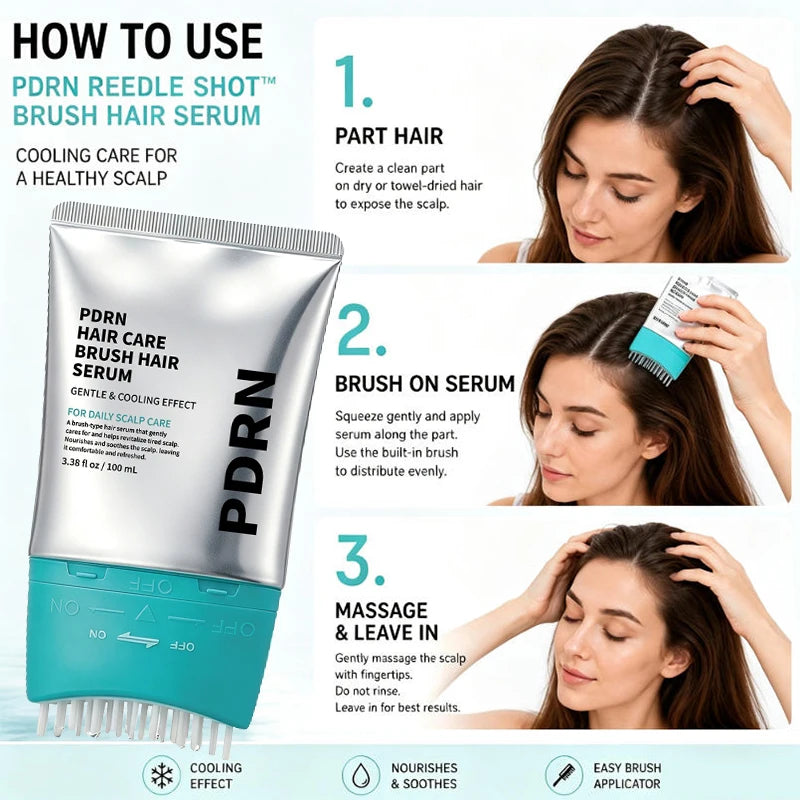 PDRN Reedle Shot Hair Serum, Listed 100ml Hair Care Essence with A, B, C and D Options for Daily Scalp Care and At-Home Grooming Routines