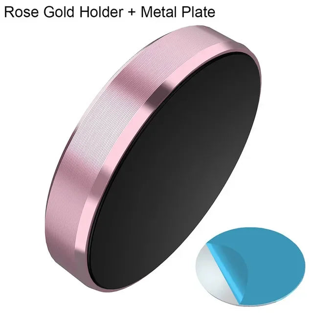 Magnetic Car Phone Holder with Fixed or 360-Degree Rotating Model Options, Dashboard and Wall Mounting References in Black, Silver, Gold and Rose Gold