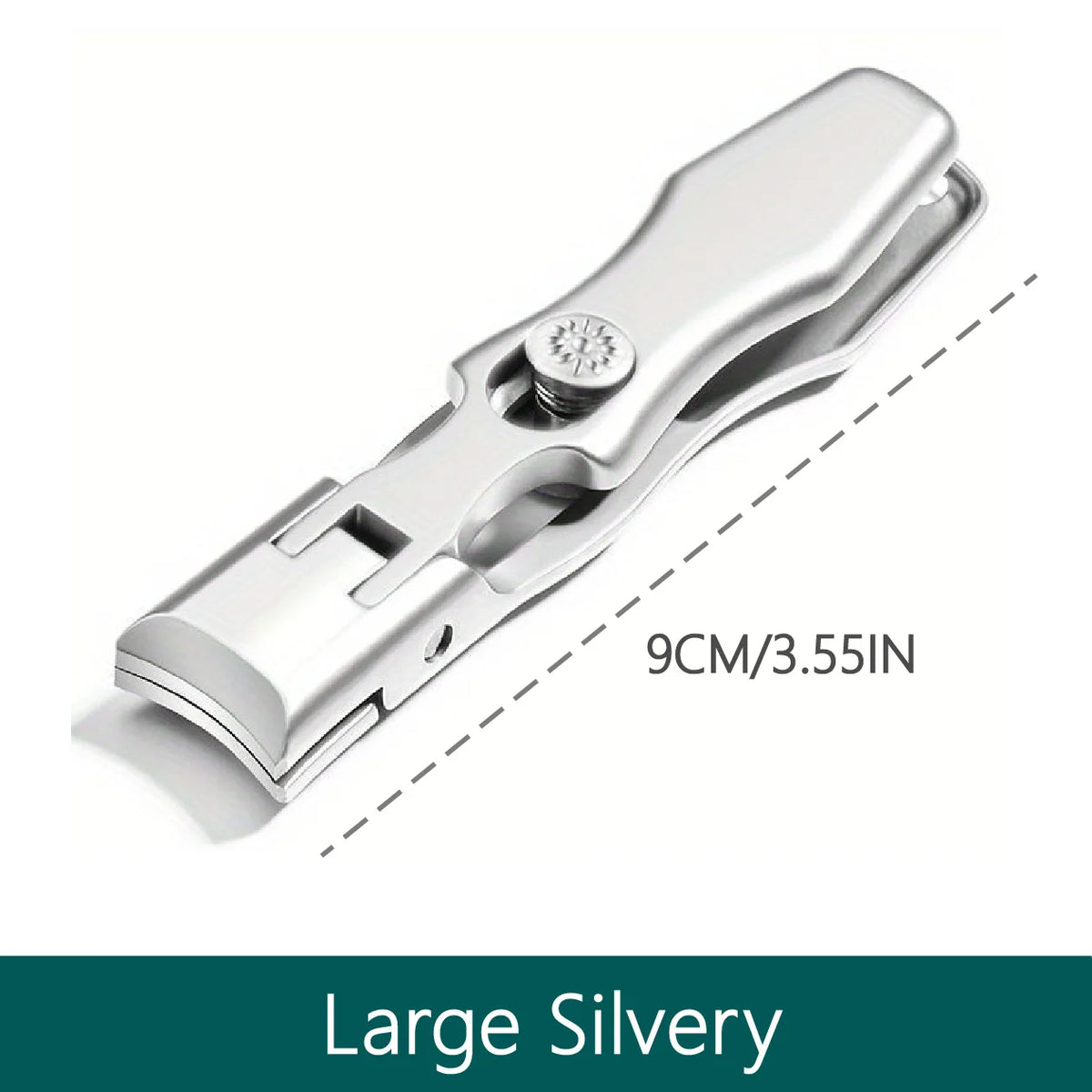 Thick Fingernail Clipper, Wide-Jaw Stainless Steel Grooming Tool in Basical Black, Large Silvery or Economy Set Options for Personal Nail Care