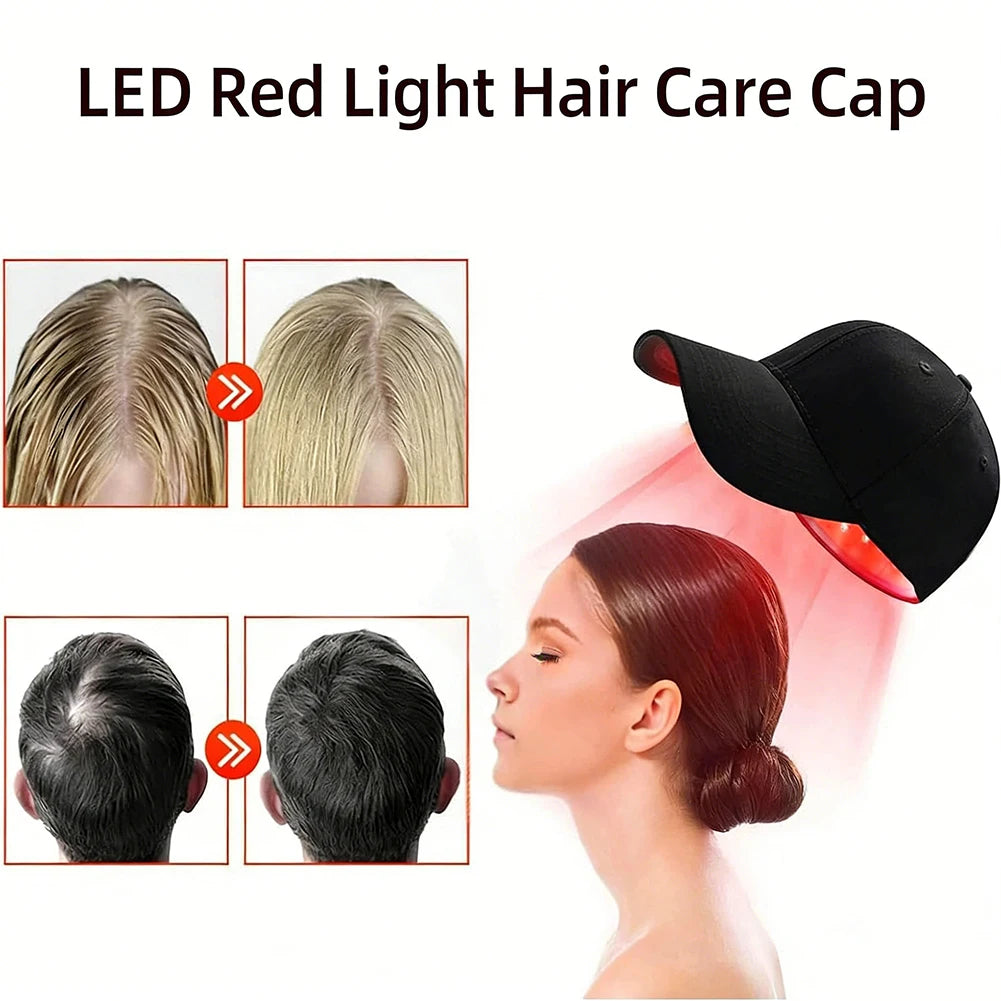 56-LED Scalp Light Cap with Four Listed Red, Blue and Near-Infrared Modes, 20-Minute Auto Shut-Off and Separate Light Pad Options for Adult Personal Care
