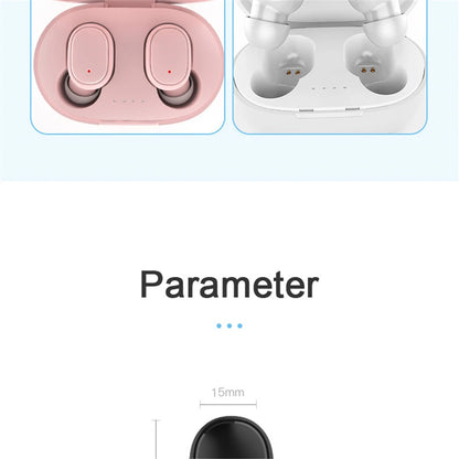 A6S Wireless Bluetooth Earphones, Bluetooth 5.0 Stereo Audio with Touch Control and Five Color Options for Compatible Phone Music and Everyday Calls
