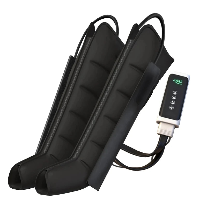 Air Wave Compression Leg Massager with Zipper Design, Three Listed Modes and Intensity Levels in Basic, Lengthen or Lengthen Type-C Options for Adult Relaxation