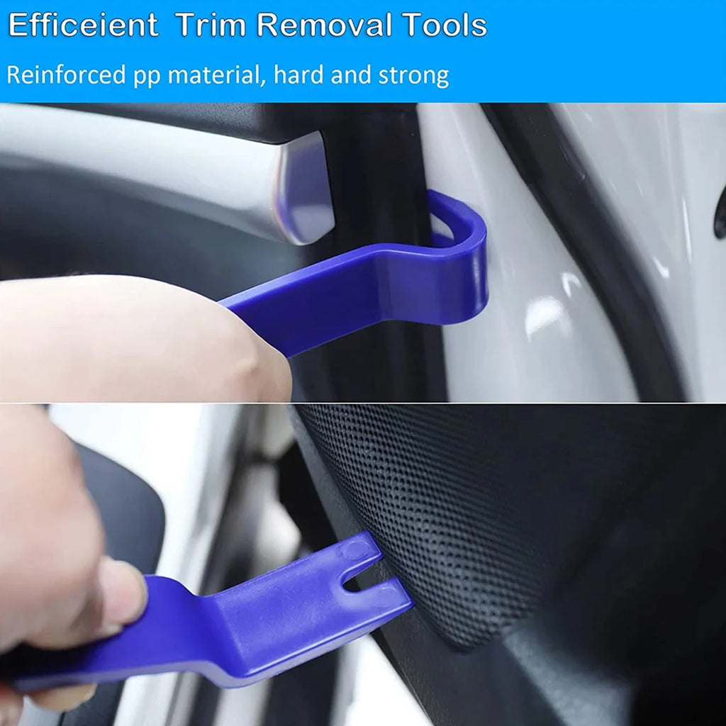 Car Trim Removal Tools with Red or Blue 5, 11 and 12-Piece Kit Options plus Separate Pliers, Manual Accessories for Door Panels, Clips and Dashboard Trim