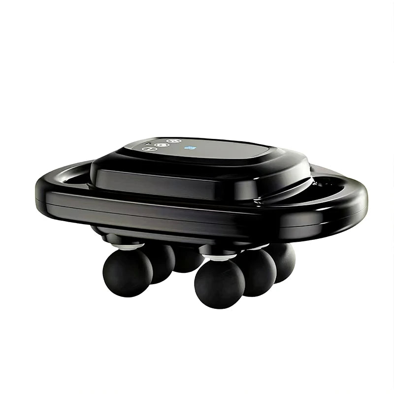 Six-Head Oscillating Massage Gun in Black, Portable Personal-Care Muscle Massager for Manufacturer-Approved At-Home Relaxation and Adult Gift Ideas